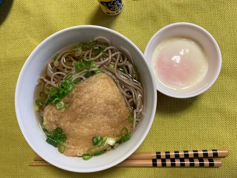 うちの朝ごはん　次男好みのそば